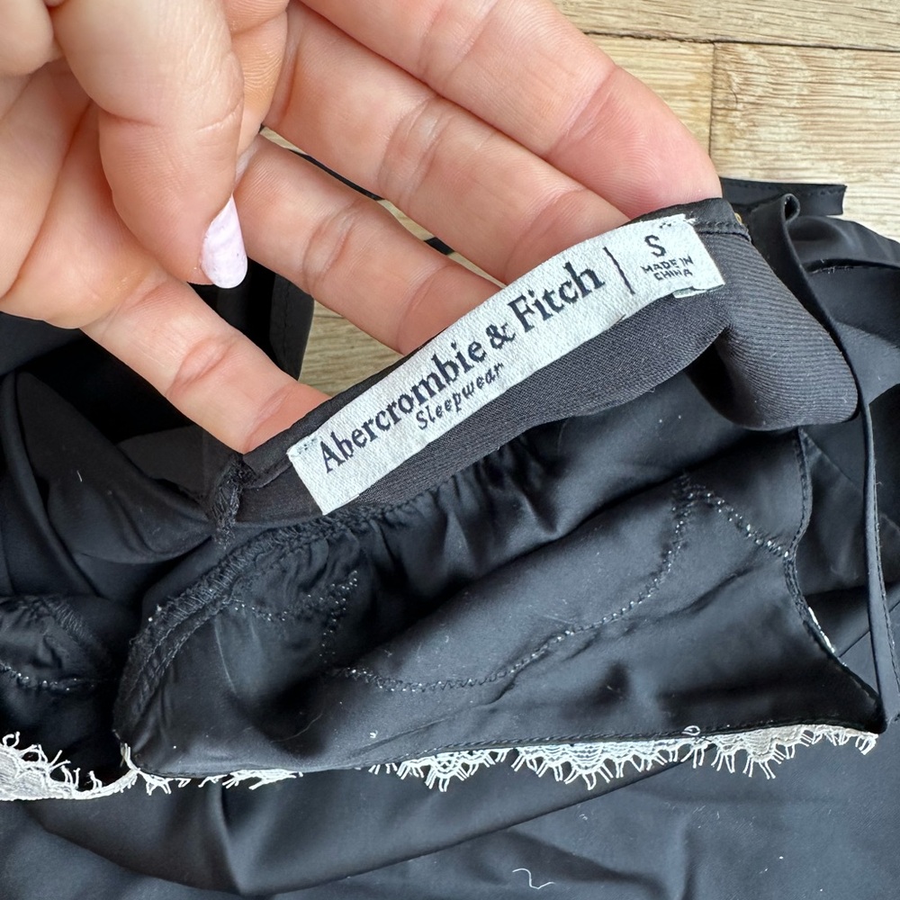 Abercrombie Black Lace Trim Nightgown